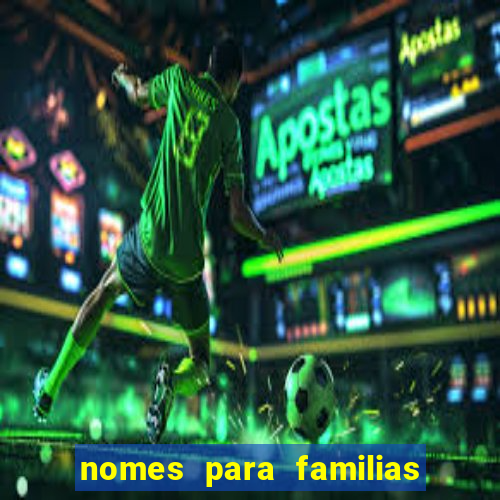 nomes para familias em jogos